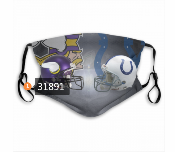 NFL Indianapolis Colts 612020 Dust mask with filter